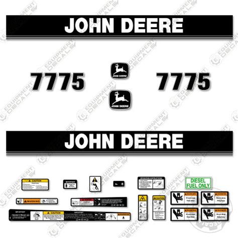 john deere 7775 skid steer decals|Fits John Deere 7775 Decal Kit Skid Steer .